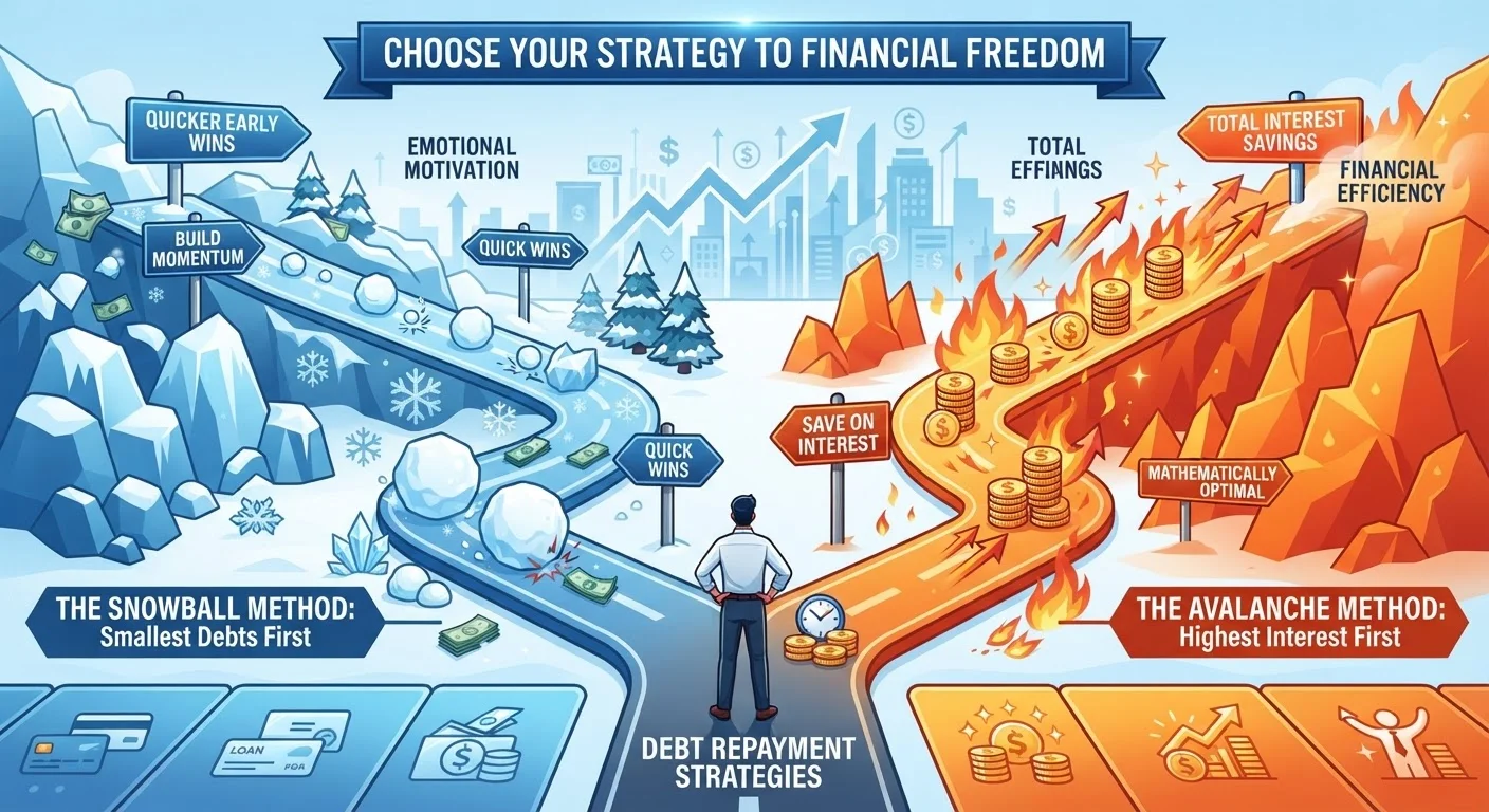 Debt Avalanche vs. Debt Snowball: Two Repayment Strategies Compared